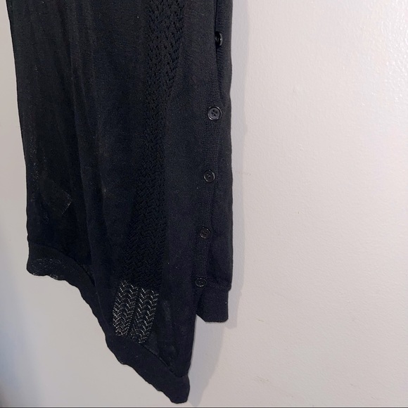 BCBGMAXAZRIA | Women’s Black Asymmetrical Knit V Neck Top Size XS - Picture 7 of 7